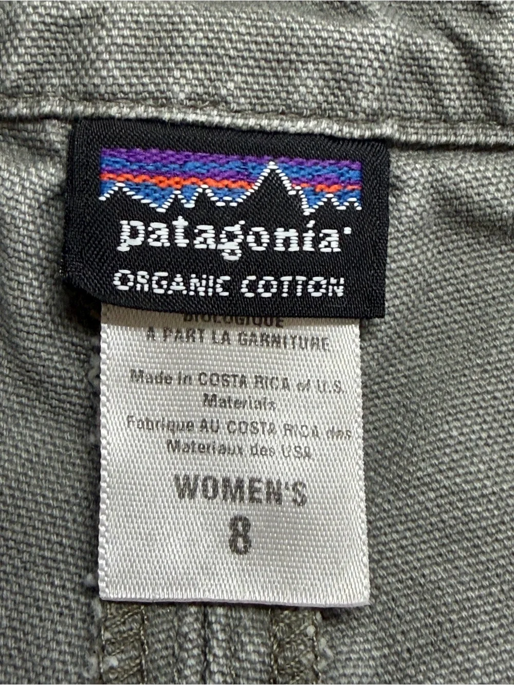 Patagonia Womens Shorts 8 Gray Organic Cotton Hiking Outdoor Utility Gorpcore - Picture 11 of 16